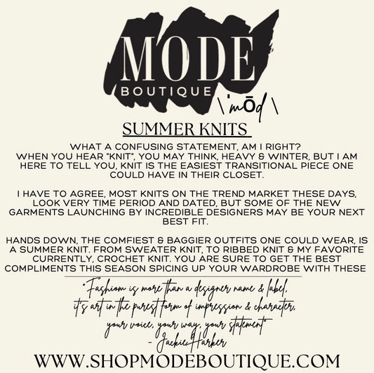 SUMMER KNITS